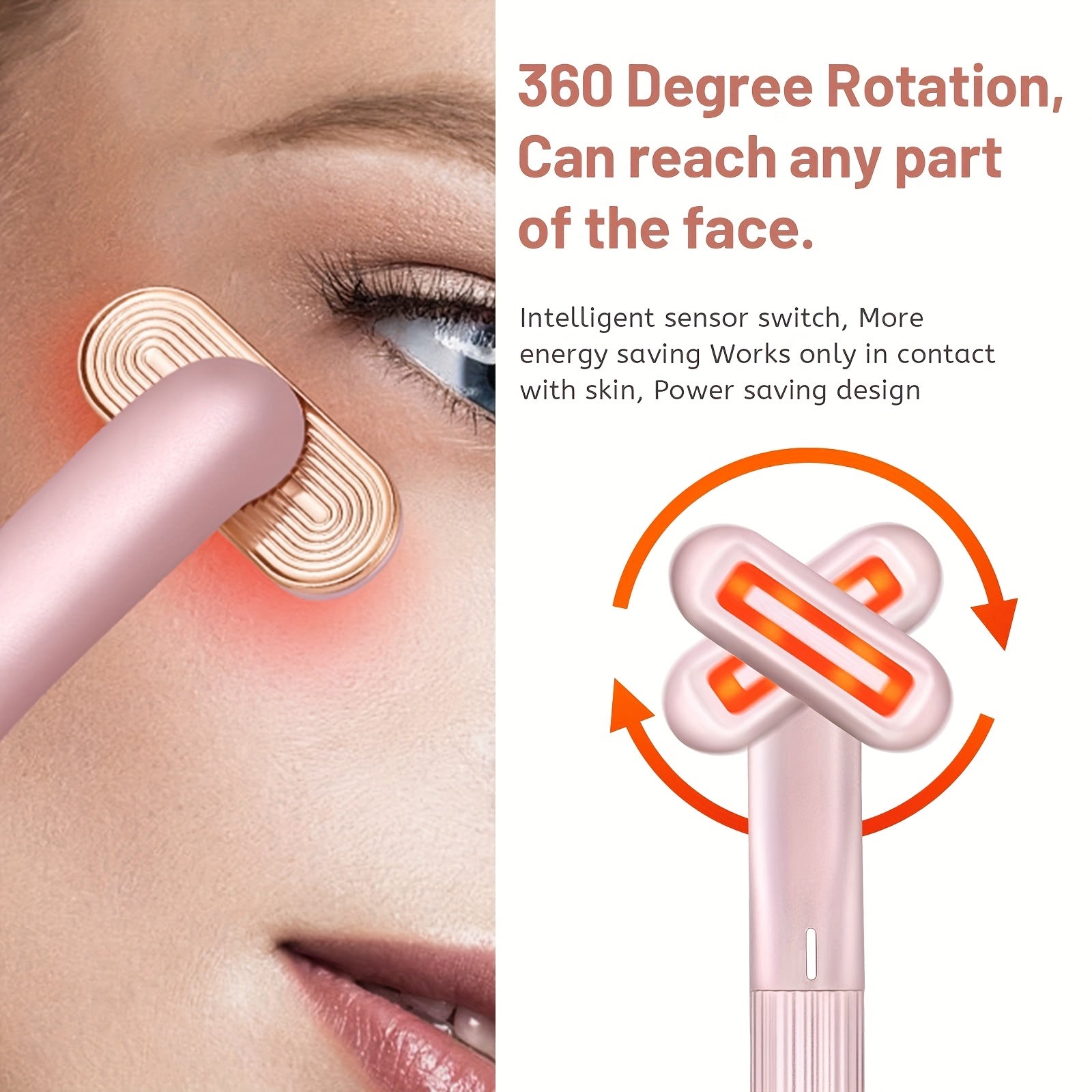 Facial Beauty Eye Device with Massager for Home Skincare Rechargeable Lithium Battery