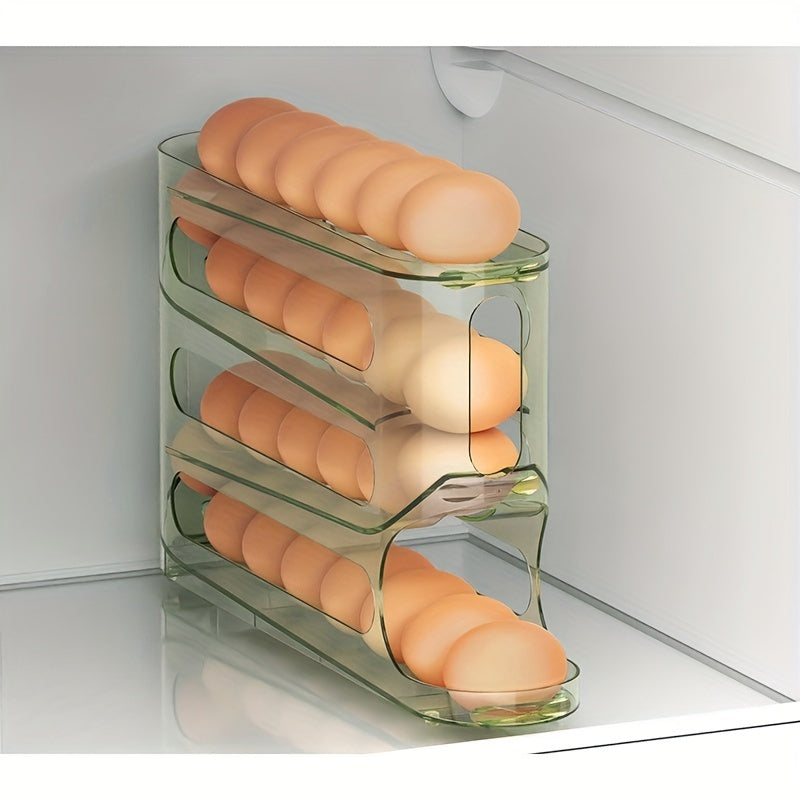 Egg Storage Box Automatic Rolling Food Grade Plastic No Battery