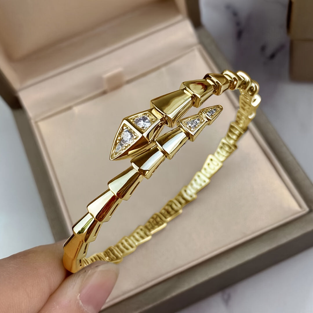 Zarif Ilon Zanjir Bilaguzuk, Porloq Kubik Zirkoniya bilan - Har kuni kiyish va maxsus tadbirlar uchun ideal