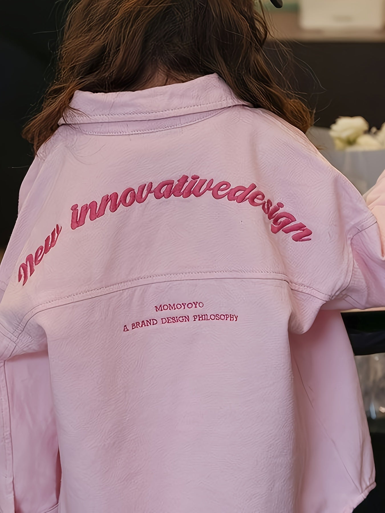 Девочки Розовая рубашка с длинным рукавом из хлопка, повседневная, весна, осень для детей