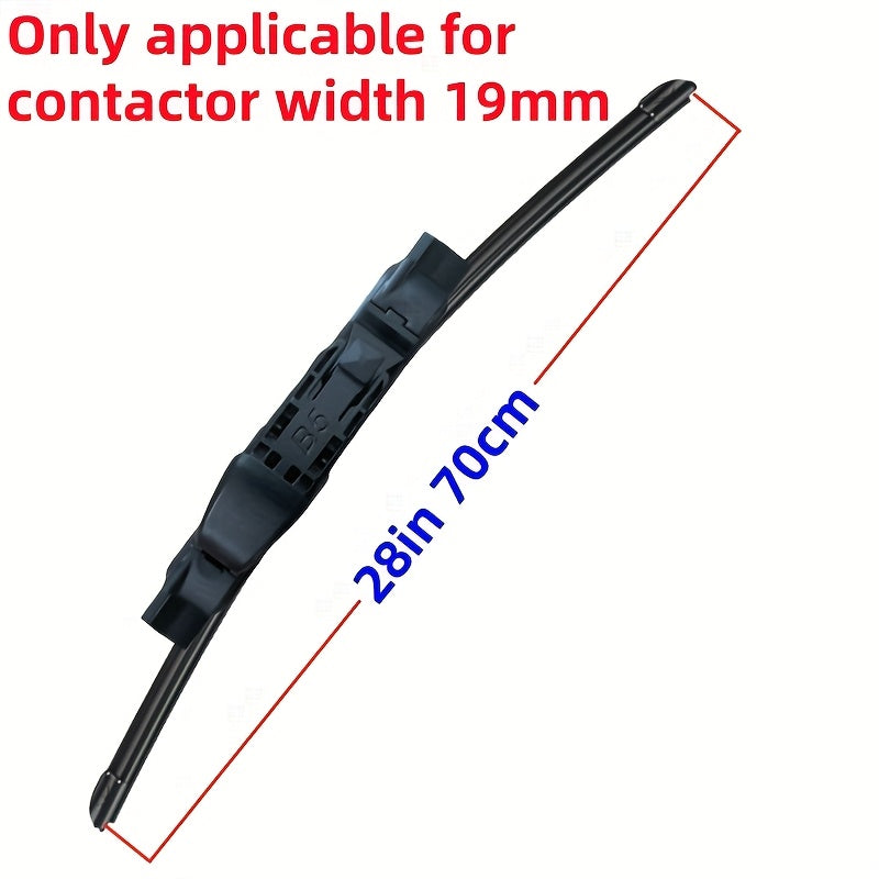 Universal Silicone Windshield Wiper Blades 19mm Connector 14-28 Inch Quick-Release