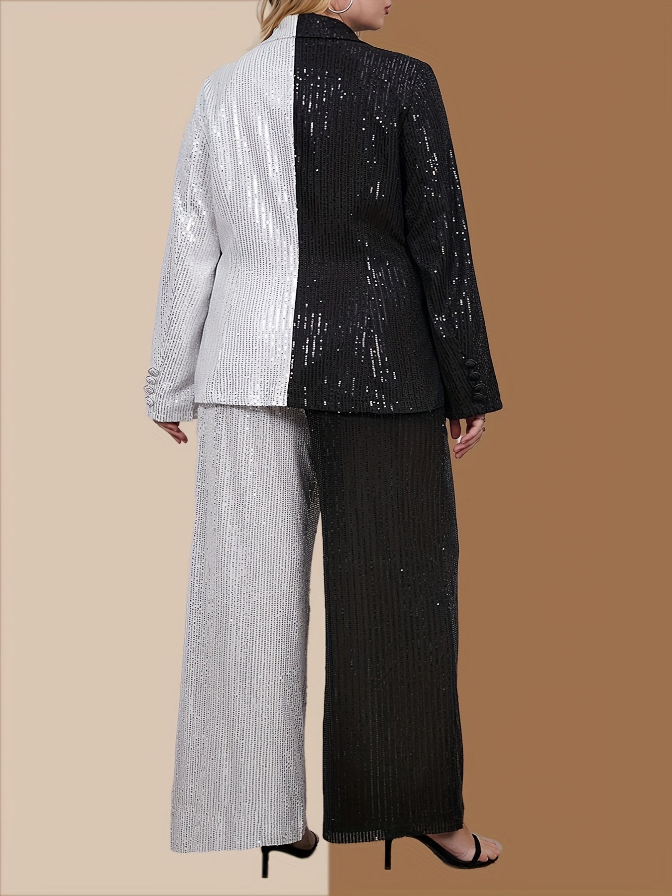 Girl's Stylish Sequin Patchwork Outfit for Special Occasions