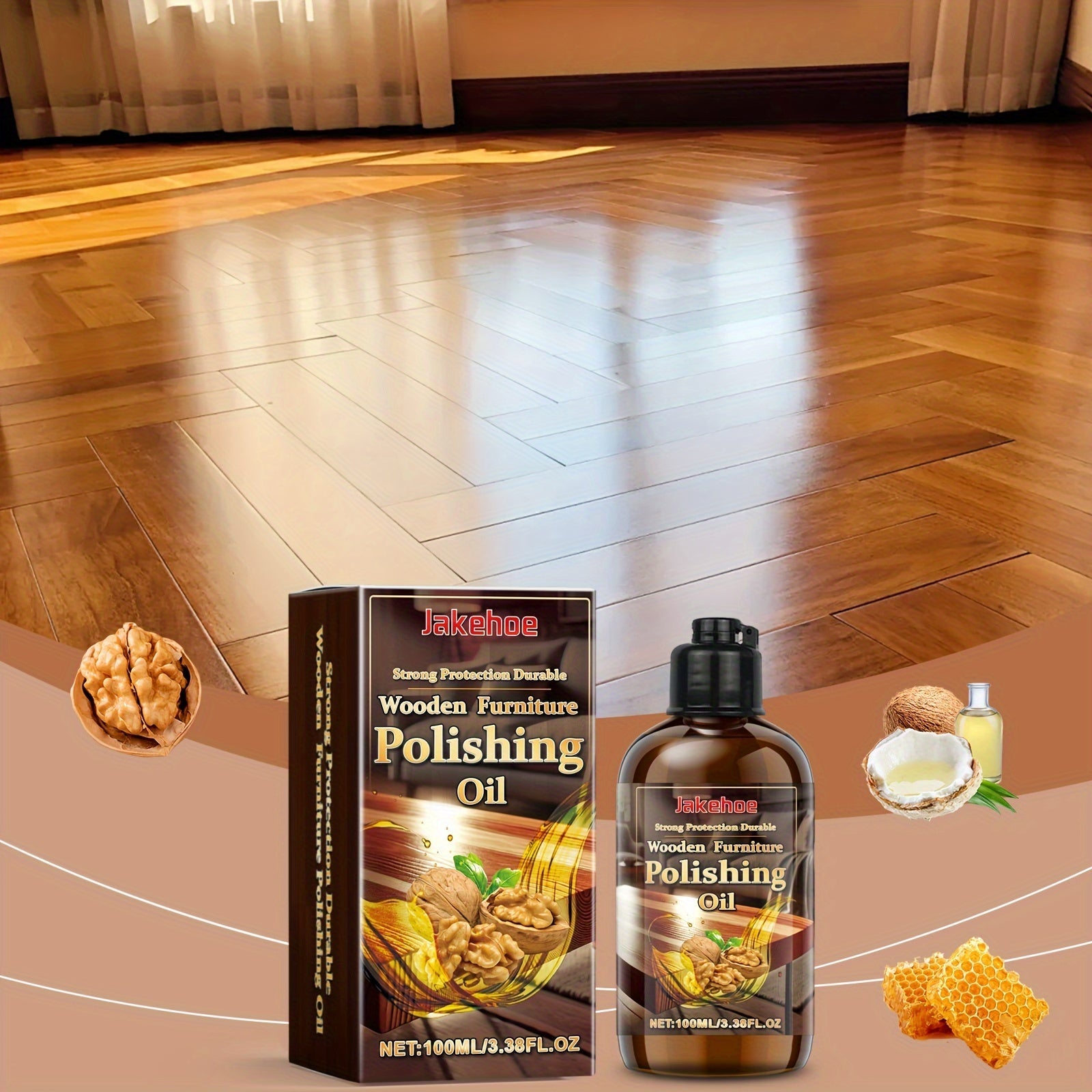 Wood Furniture Polish Oil for Shine and Protection, Suitable for Floors and Surfaces