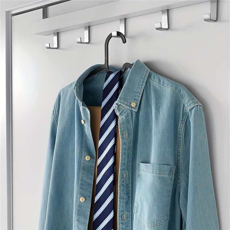 Juego de 5 o 10 perchas de plástico para ropa, antideslizantes, delgadas, para secar abrigos