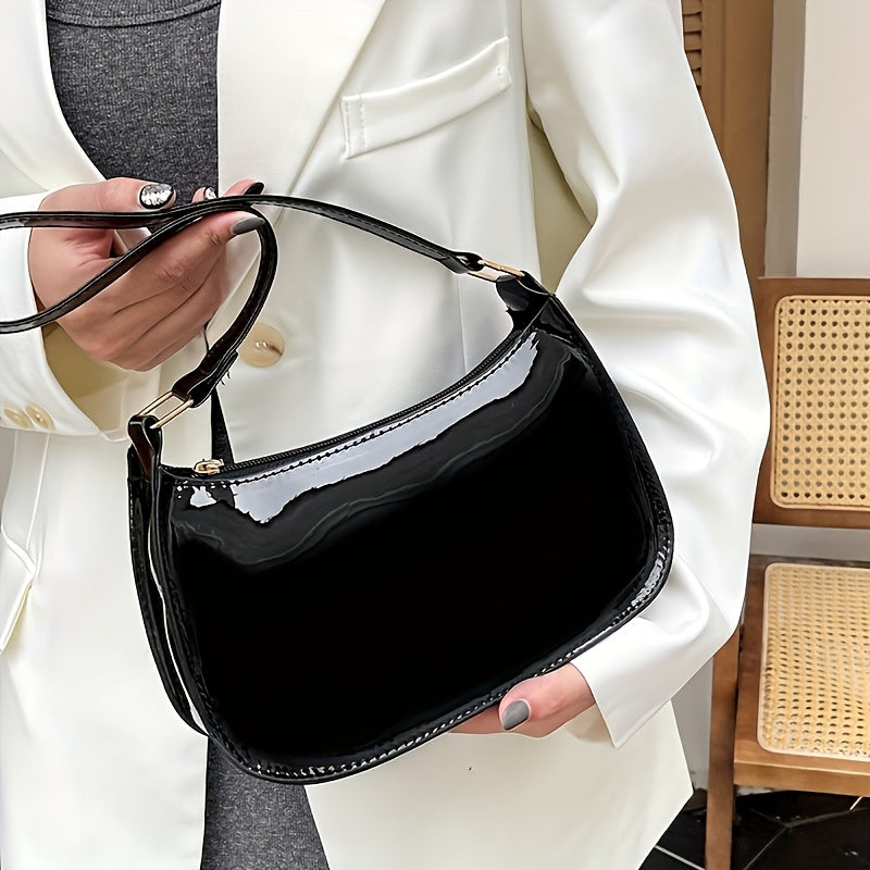 Ayollar uchun modali yelka sumkasi, xavfsiz fermuari, telefon cho'ntagi va mustahkam yelka tasmasi bilan, qizil/qora rangda, mukammal sovg'a tanlovi.