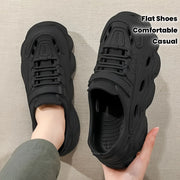 Women's Casual Sport Sandals Breathable EVA Flat Shoes for Outdoor Walking Black