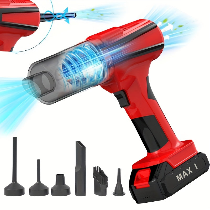 MAX 1 Qo'l vakuum tozalagichi, Ikki funktsiyali so'rish va puflash, Brushless motor, simsiz, USB zaryadlash, Jim ikki motor, 20 KPa so'rish, 7500mAh qayta zaryadlanadigan batareya, 70dB shovqin uchun