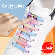 Unisex Elastic No-Tie Shoelaces 100cm Polyester Rainbow Comfortable