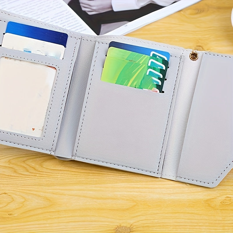 Faux Leather Heart and Tassel Wallet with Patchwork Design Coin Purse for Women