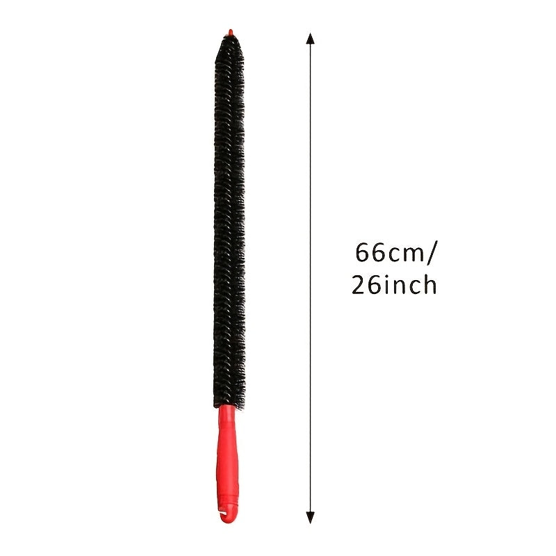 Set of 13 Red Chimney and Exhaust Fan Brushes, Adjustable Nylon Duct Cleaners