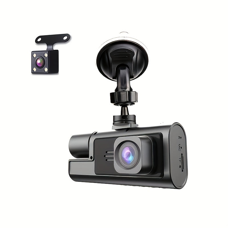 Triple Camera Car Dash Camera 1080P Night Vision 5.08cm IPS Screen