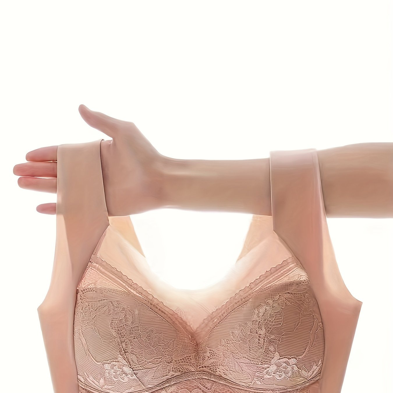 Women's Seamless One-Piece Bra with No Rims, Back Support, and Breast Binding