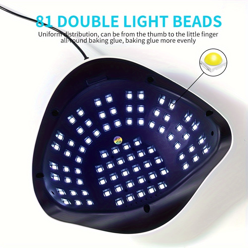 Высокопроизводительная LED-лампа для ногтей для салона и дома, быстрое высыхание с четырьмя таймерами
