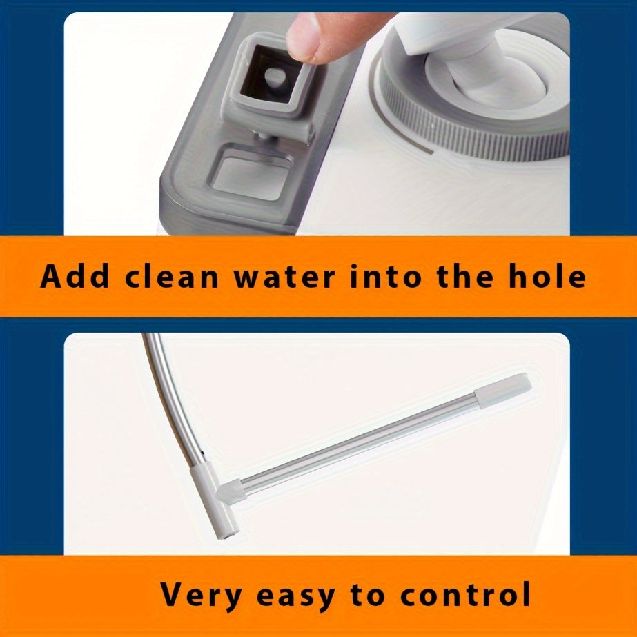 Телескопический набор для мытья окон с резиновым скребком и L-образным креплением для дома и автомобиля - с двухсторонней щеткой, идеально подходит для мытья стекол внутри и снаружи.