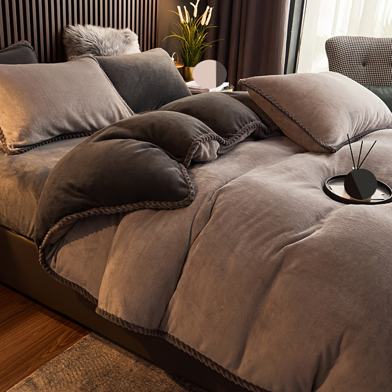 Ikki tomonlama sut velsoft yostiq qopqog'i, yostiq yadroisiz va yostiqchasi bilan, barcha fasllar uchun mos.