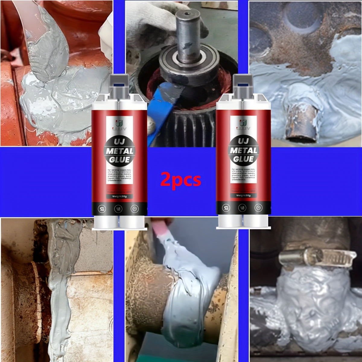 Red Metal Adhesive Gel Waterproof for Automotive Repairs Welding and Bonding