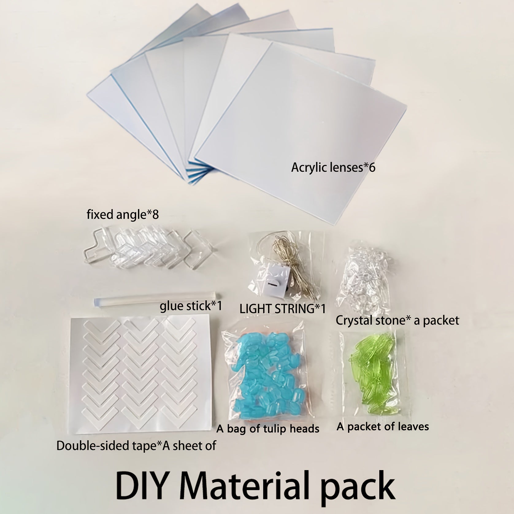 DIY Tulip Nightlight with 20 LEDs Flower Sea Modern Tabletop Gift for Girlfriends Family and Friends