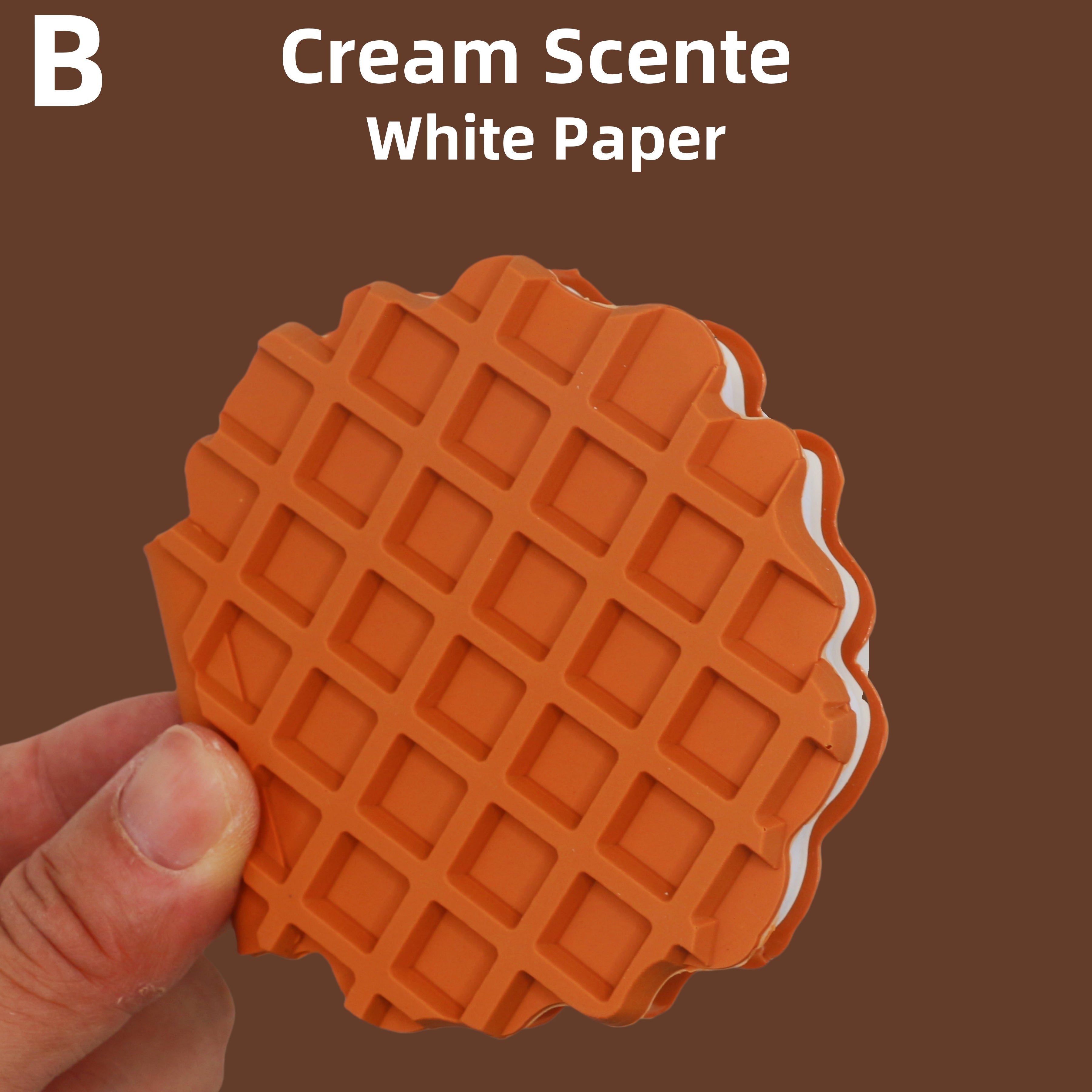 Mini Notebook in Chocolate Macaron Waffle Strawberry Shortcake Design with 80 Tear-Off Pages