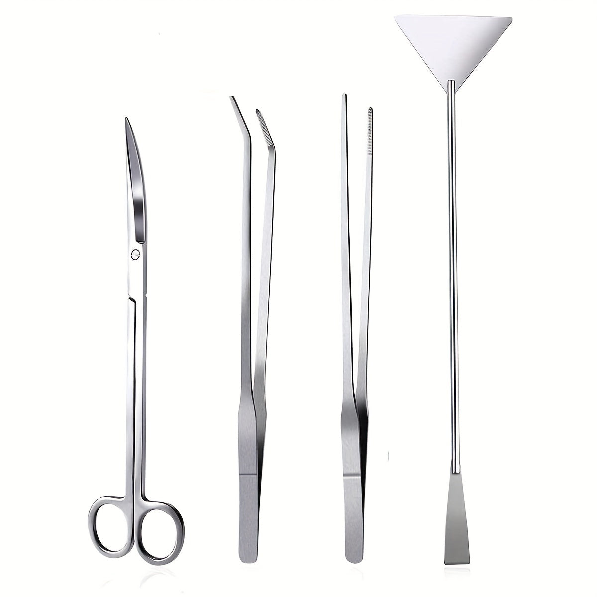 Aquarium Landscaping Tools Set Including Long Tweezers Scissors Spatula for Fish Tanks and Aquascaping