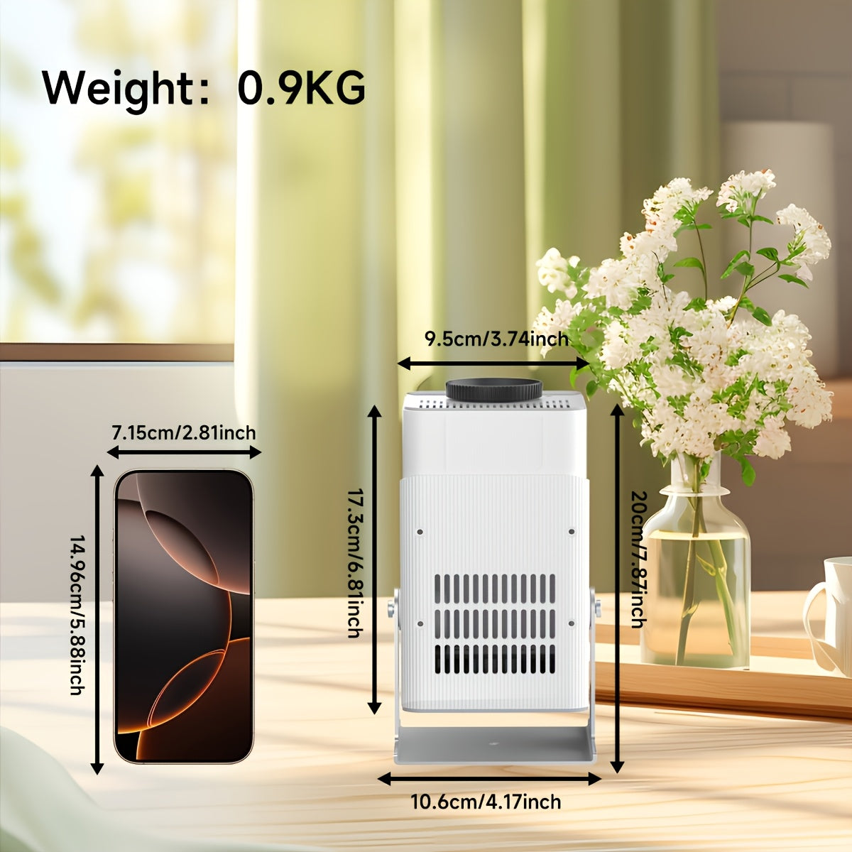 WiFi LED 4K Projector with Android OS, 260 Lumens, Office & Home Use