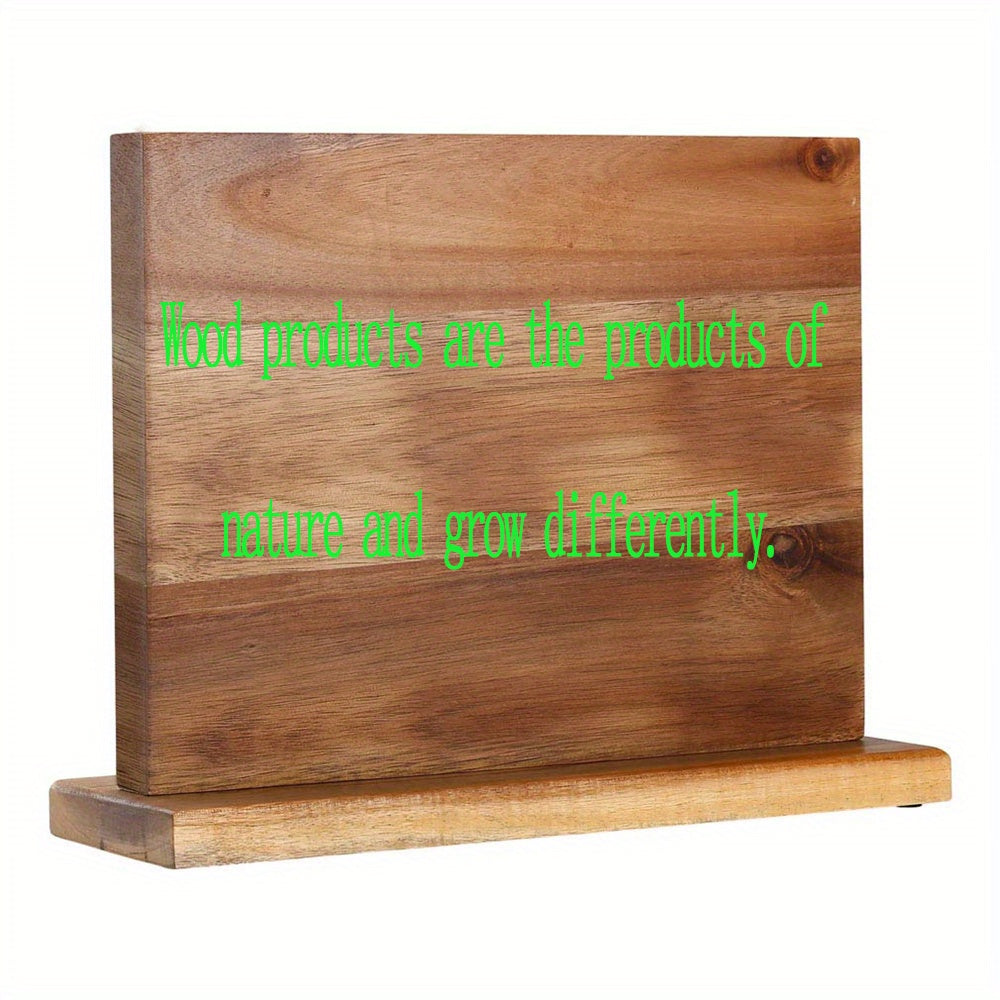 Wooden Double-Sided Knife Holder with Magnetic Storage Kitchen Utensil Organizer