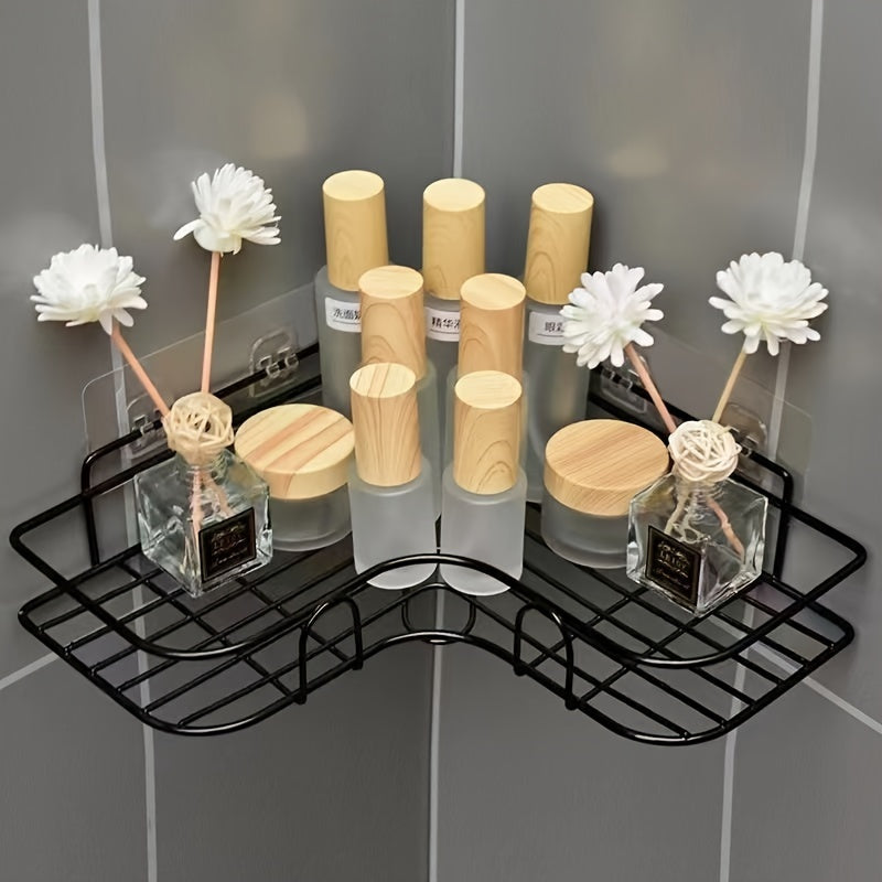 Stainless Steel Wall-Mounted Shower Caddy Rust-Proof Bathroom Organizer