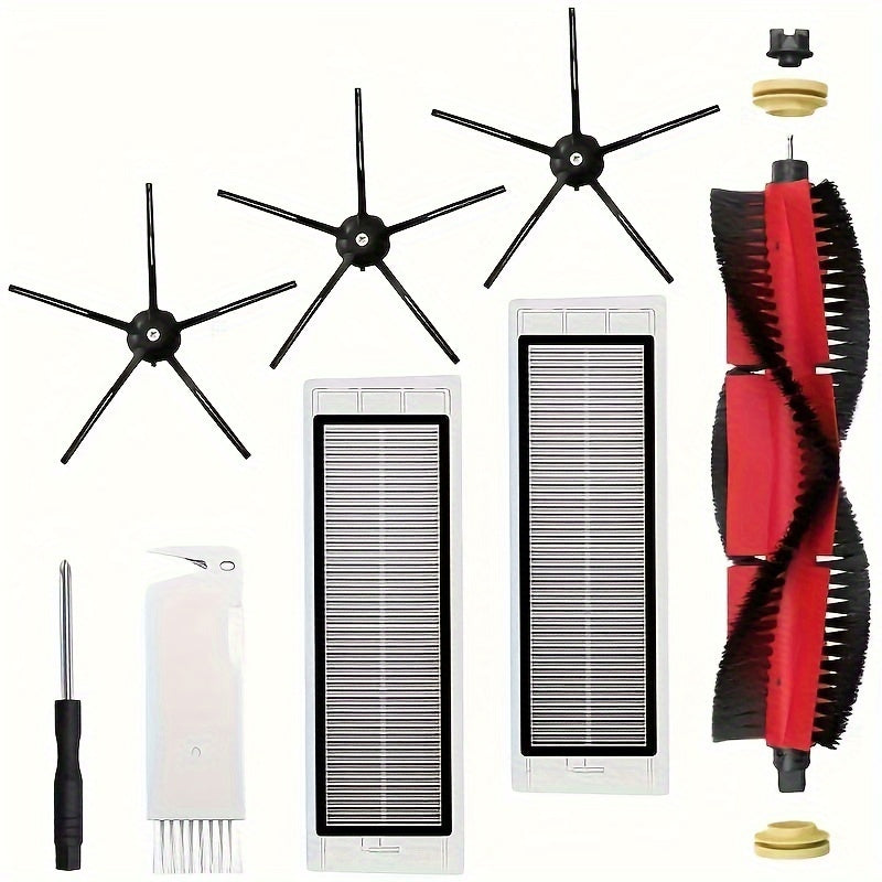 Robot tozalash uchun ehtiyot qismlar to'plami, asosiy cho'tka, HEPA filtrlari, yon cho'tkalar, plastmassa pol uchun qo'shimcha