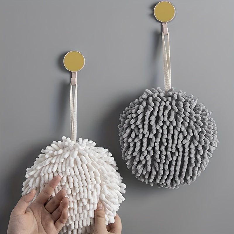 Chenille Hand Towels Quick Dry Absorbent with Hanging Loop for Bathroom Kitchen