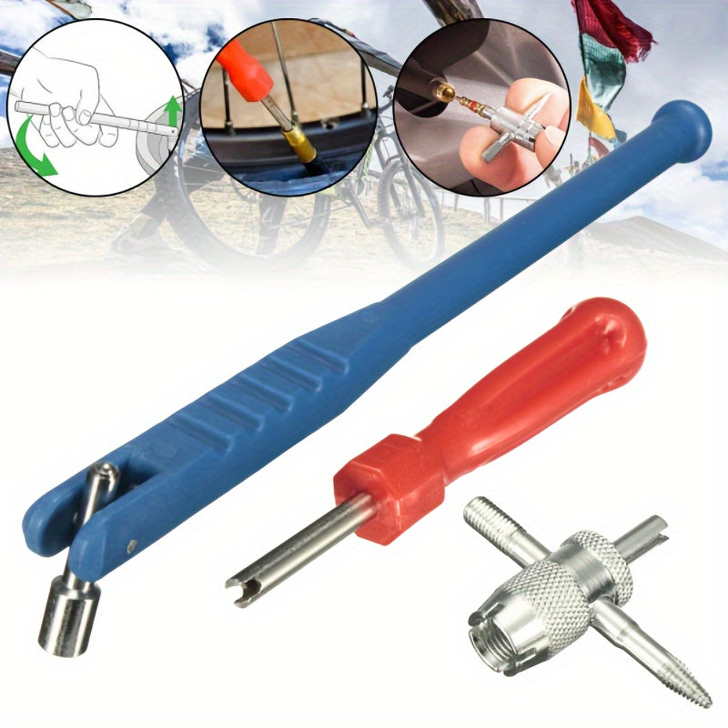 3Pcs Tire Valve Stem Puller Remover Tool Kit for Car Motorcycle Bicycle