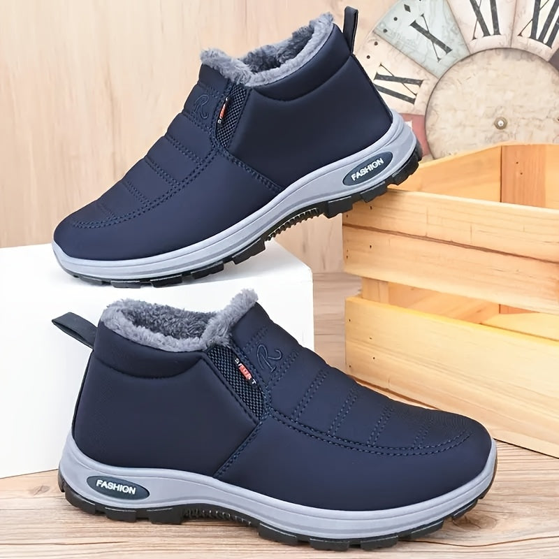 Women’s Fleece-Lined Ankle Boots Winter Waterproof Casual Shoes