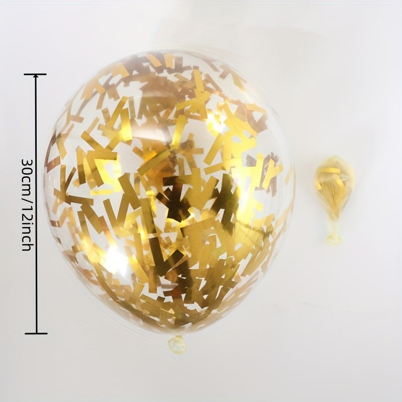 Globos de látex dorados para bodas, cumpleaños, Día de San Valentín, decoración interior y exterior, paquete de 30