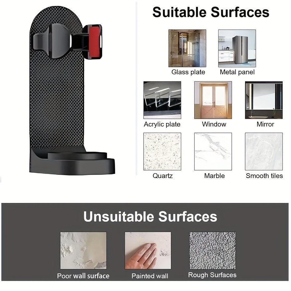 Wall-Mounted Electric Toothbrush Holder Fits 98% of Brushes Bathroom Organizer