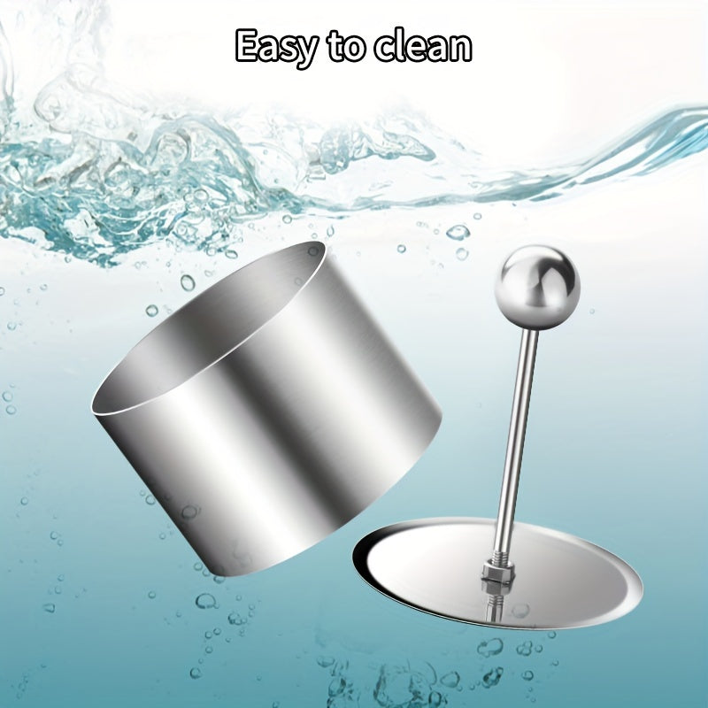Stainless Steel Cake Mold Ring with Pusher for Mousse Tarts and Baked Goods