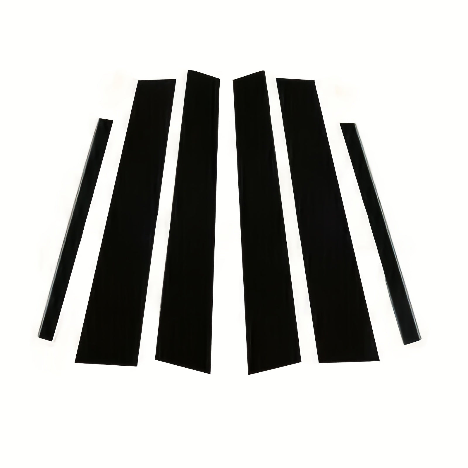 Car Window Pillar Decals Glossy Black 6Pcs Side Door Cover for SUV