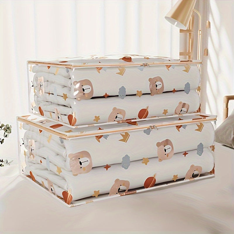 Bolsa de almacenamiento transparente Extra-Gruesa Space Bear para ropa y quilts