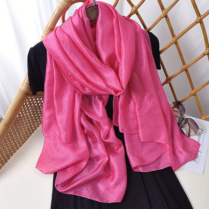 Ayollar uchun engil chiffon sharf, quyoshdan himoya, plyaj sochiq, yozgi aksessuar