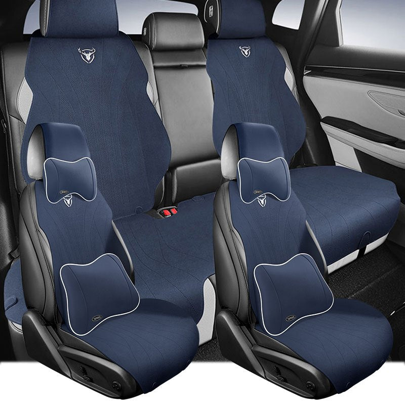 Universal Faux Leather Car Seat Covers for 5 Seats All-Season Durable Breathable