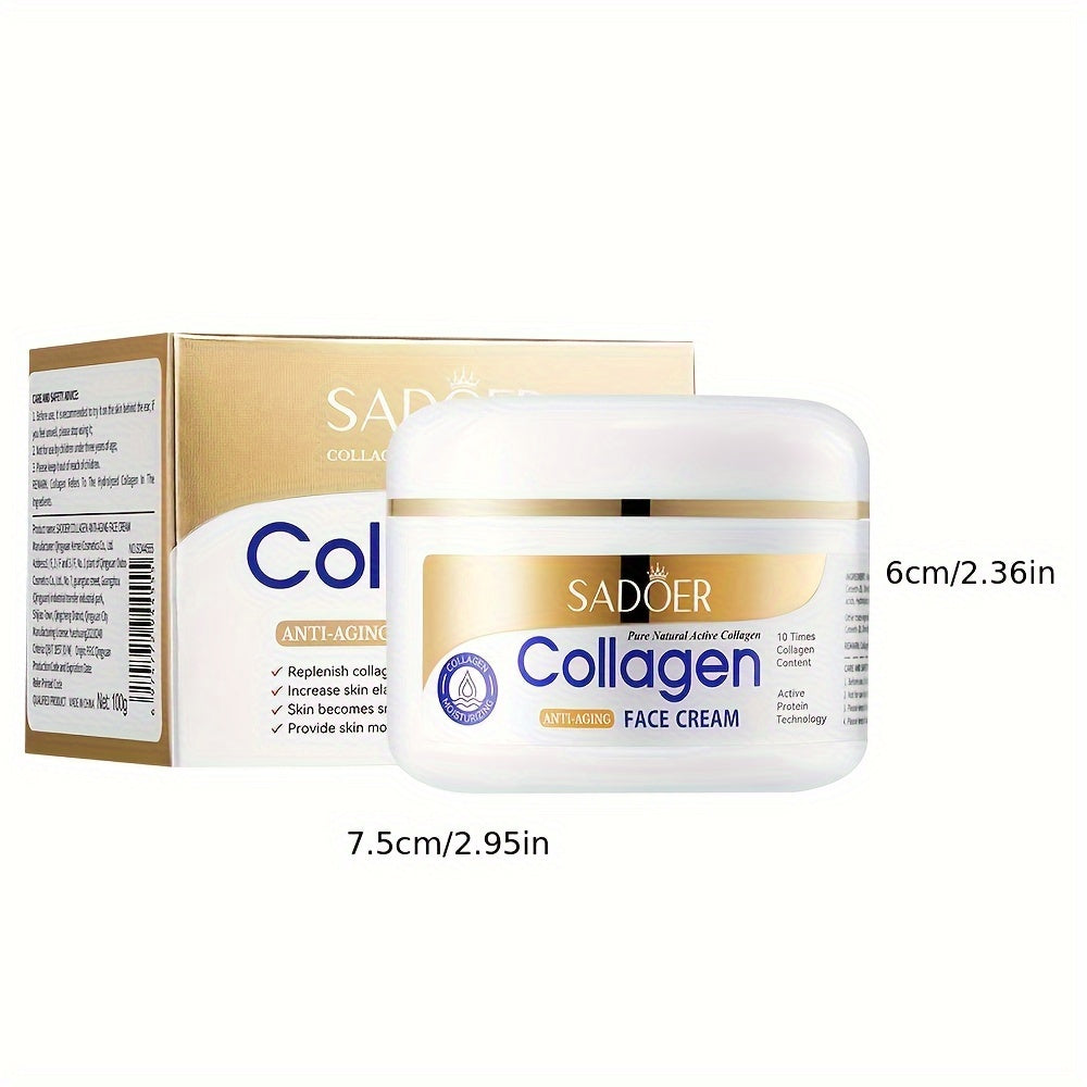 100g Devinen Collagen Yuz Kremi, namlantirish va porlash uchun, barcha teri turlari uchun mos. Retinol, Gialuron kislotasi va Glicerin o'z ichiga oladi. Kunduz va kechqurun ishlatilishi mumkin, alkogolsiz. Kuchaytiradi