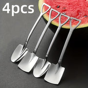 Set of 4 Stainless Steel Melon Ballers for Watermelon, Dessert, and Ice Cream