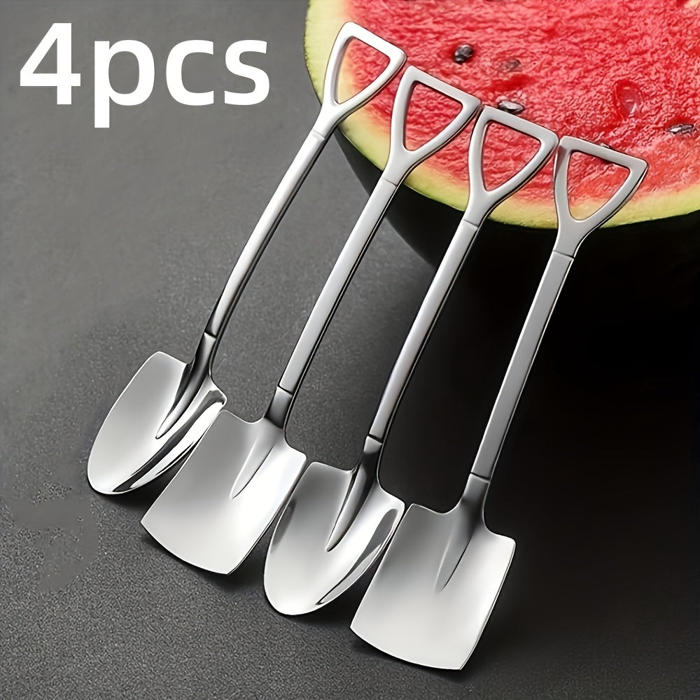 Set of 4 Stainless Steel Melon Ballers for Watermelon, Dessert, and Ice Cream