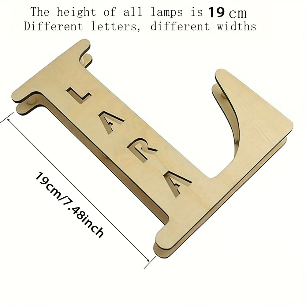 Personalized Wall Sconce with Engraved Name Night Light USB Powered Long-Lasting LED Bedroom Decor