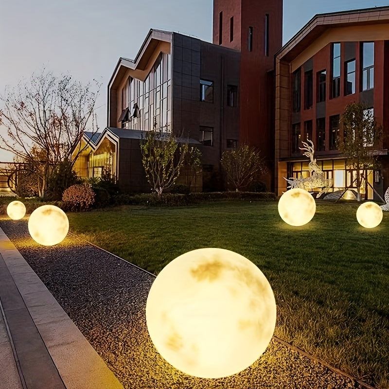 Luces de luna LED alimentadas por energía solar para jardín exterior patio con control remoto