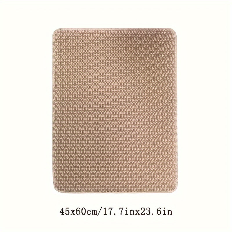Double Layer Honeycomb Cat Litter Mat Waterproof Washable Reusable Indoor