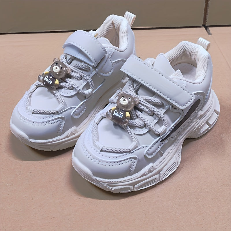 Girls' Solid Color Sneakers for All-Season Comfort and Durability