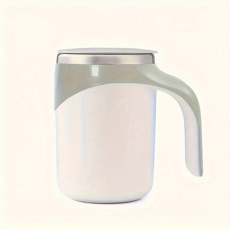 Battery Powered Magnetic Stirring Mug Plastic Travel Coffee Cup With Temperature Display