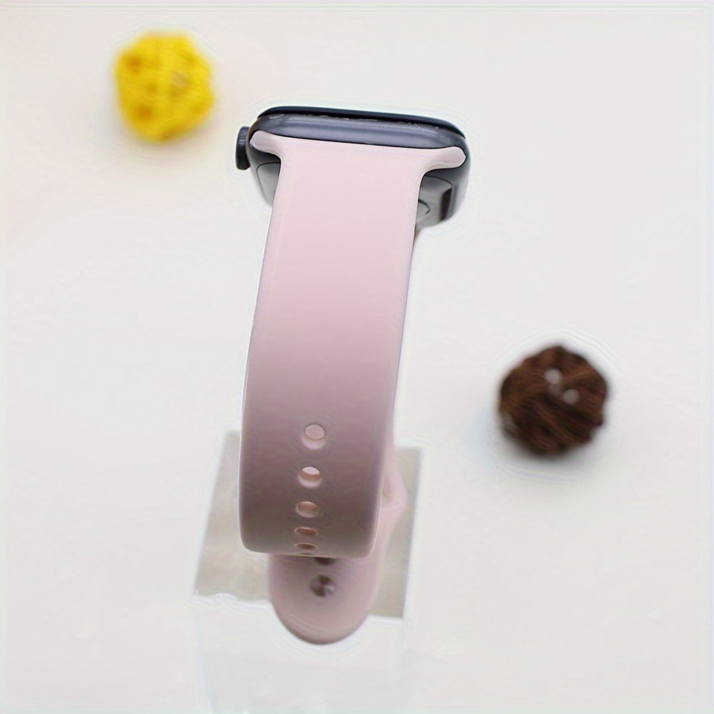 Silicone Sport Watch Band Compatible with Apple Watch Series 1-10 38mm 40mm 41mm 42mm 44mm 45mm 49mm Adjustable Fit