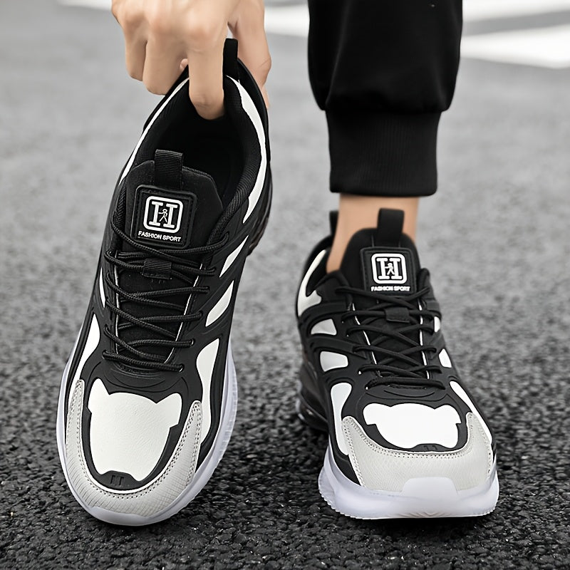 Erkaklar uchun qora yugurish krossovkalari - nafas oladigan, suv o'tkazmaydigan, zarbani yutuvchi, mustahkam kauchuk taglik - ochiq havoda faoliyatlar, yurish, yugurish uchun - bog'ichli, barcha mavsumlar uchun