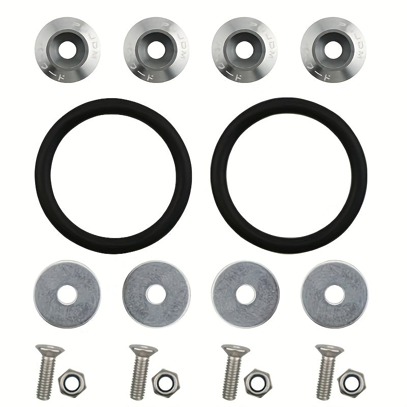 4 Pcs Aluminum Quick Release Fasteners for Car Bumpers and Fenders