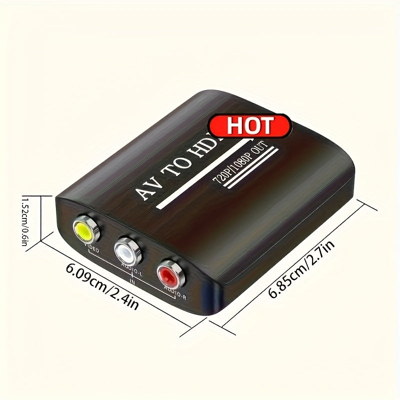 USB-Powered RCA to HDMI AV Converter for Gaming Consoles and Media Players