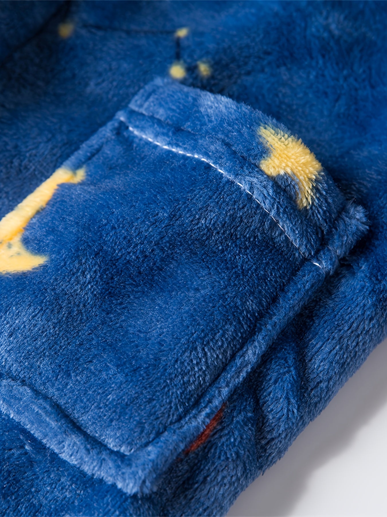 Мужской халат из фланели с капюшоном, с космическим узором и коралловым флисом, домашняя одежда